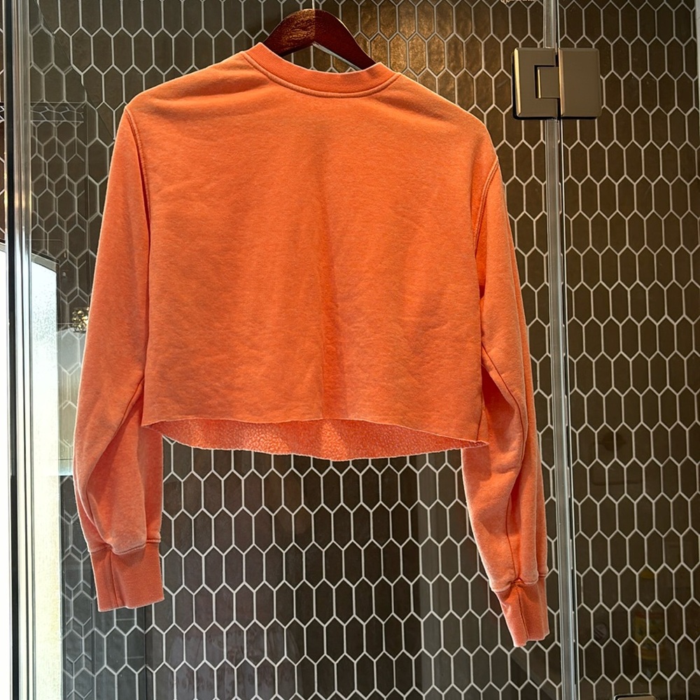 Peach/light orange light weight reflex sweatshirt